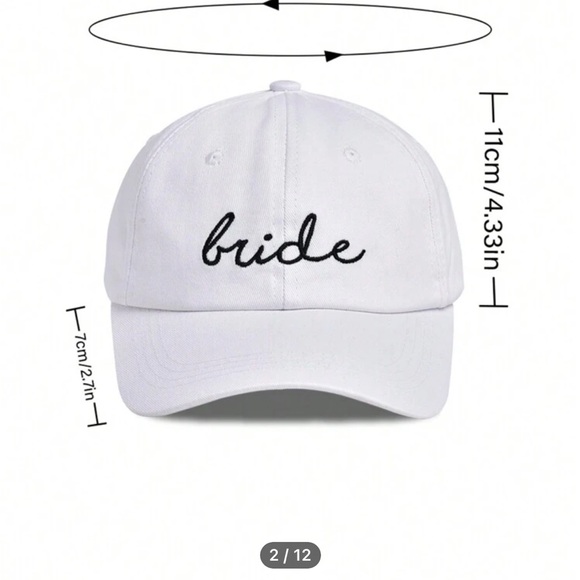 Black and White Babe and Bride Caps - Picture 2 of 2